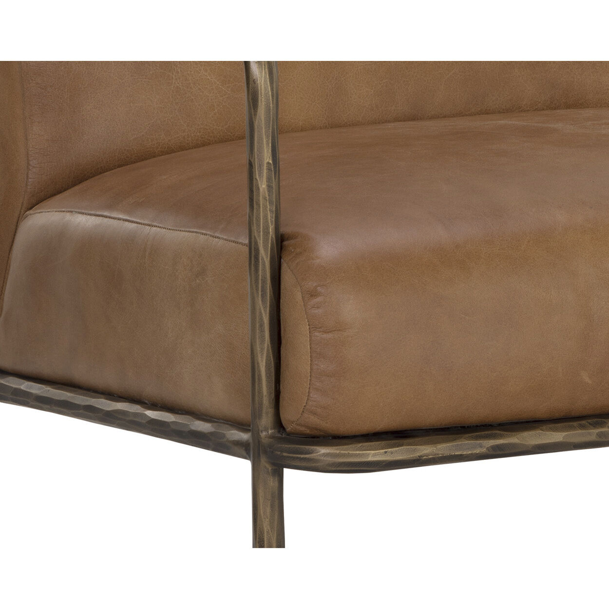 Lathan Tan Leather Lounge Chair